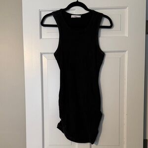 Talulah Black Sleeveless Ribbed Tank Dress